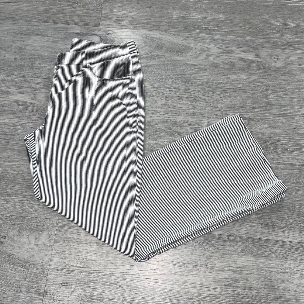 Akris Punto Pants Women's 8 Wide Leg Low Rise Ankle Trousers Quiet Luxury Office